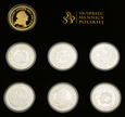 Zestaw 7 numizmatów - Kolekcja Replik Królewskich