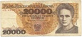 20000 złotych 1989 r. - Maria Skłodowska-Curie - Seria AD