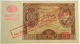 B137 - 100 złotych 1934 r. - Seria CK - z fałszywym nadrukiem