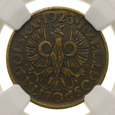PRÓBA - 5 groszy 1923 r. - 12 IV 24 i monogram SW