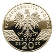 20 złotych 2002 r. - Zwierzęta świata - Żółw