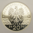 20 złotych 2005 r. - Zwierzęta świata - Puchacz - Grading GCN PR70