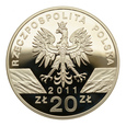 20 złotych 2011 r. - Zwierzęta świata - Borsuk