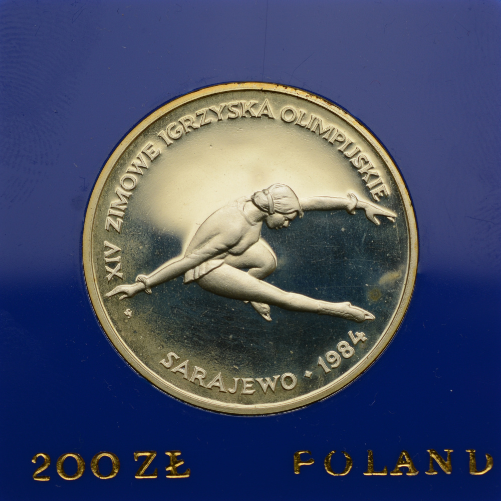 200 złotych 1984 r. - Zimowe Igrzyska - Sarajewo - Stan L-