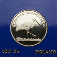 100 złotych 1982 r. - Ochrona środowiska - Bocian