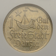 Wolne Miasto Gdańsk - 1 Gulden 1923 r. - Grading GCN MS63