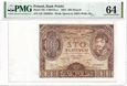 100 złotych 1934 r. - PMG 64