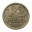 Wolne Miasto Gdańsk - 1/2 Guldena 1932 r.