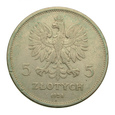 5 złotych 1928 r. - NIKE (ze znakiem mennicy)