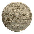 Trojak ryski 1591 r. (Ryga) - Zygmunt III Waza