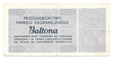 Bon Towarowy - BALTONA - 1 cent 1973 A