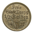 Wolne Miasto Gdańsk - 1/2 Guldena 1927 r.