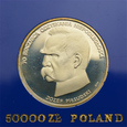 50000 złotych 1988 r. - Józef Piłsudski (lustrzanka)