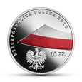 10 złotych 2019 r. - 100-lecie polskiej flagi państwowej