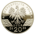 20 złotych 2008 r. - Zwierzęta świata - Sokół