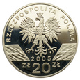 20 złotych 2005 r. - Zwierzęta świata - Puchacz