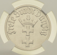 Wolne Miasto Gdańsk - 1/2 Guldena 1932 r. - Grading NGC MS63