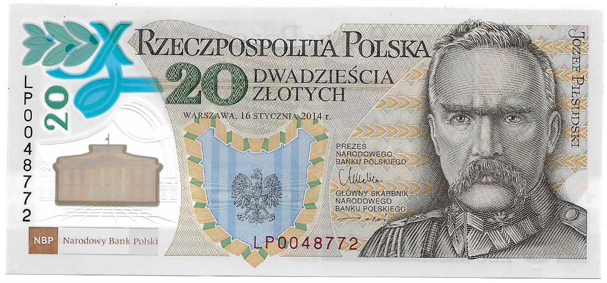 Banknot - 20 złotych 2014 r. - Legiony Polskie - BRAK ETUI