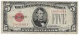USA - 5 Dolarów 1928 r. - czerwona pieczęć
