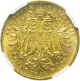 AUSTRIA, 20 KORON 1894, FRANCISZEK JÓZEF, MENNICZE