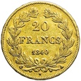 FRANCJA,  Ludwik Filip, 20 Franków 1840 , Paryż