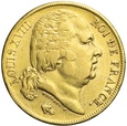 Francja, Ludwik XVIII, 20 franków 1824 A, Paryż