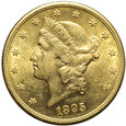 USA, 20 dolarów 1895, San Francisco, bardzo ładne