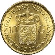 HOLANDIA, 10 GULDENÓW 1912, WILHELMINA