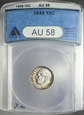 USA, 10 centów = 1 dime, 1949, Filadelfia, ANACS AU58