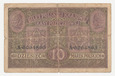 Polska Banknot 10 Marek Polskich 1917