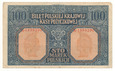 Polska Banknot 100 Marek Polskich 1916