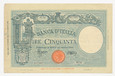 Banknot 50 Lirów Włochy 1893
