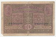 Polska Banknot 10 Marek Polskich 1917