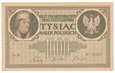Polska Banknot 1000 Marek Polskich 1919