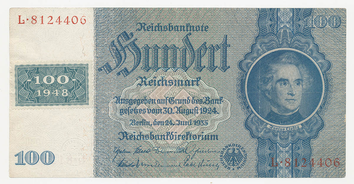 Banknot Niemcy 100 marek 1948
