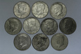 USA Zestaw 10 Srebrnych monet 1/2 Dolara Half Dollar  1964 Kennedy 