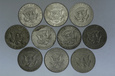 USA Zestaw 10 Srebrnych monet 1/2 Dolara Half Dollar  1964 Kennedy 