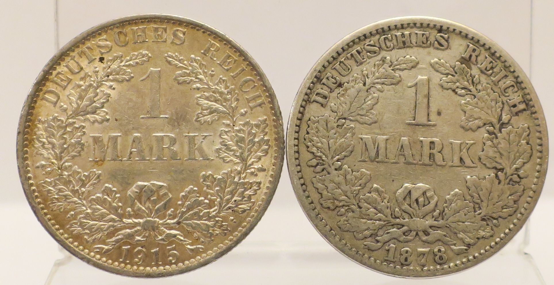 1 MARKA 1915 i 1878 PRUSY CESARSTWO 2 MONETY