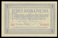 MUS- 1 marka polska 1919, seria IAU, stan -1.