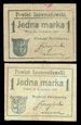 MUS- Powiat Inowrocławski 1 marka 1919, dwie odmiany.