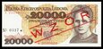 MUS - WZÓR, 20.000 złotych 1989, ser. A, nr.0317, stan 1.