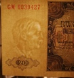 MUS- (KOM) 20 złotych 1948,ser. GM, papier prążkowany,st.+2.