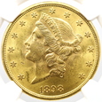 425 .USA, 20 Dolarów, Liberty Head 1898 