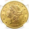 424 .USA, 20 Dolarów, Liberty Head 1896 