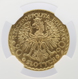 406.Polska, 20 Złotych, Bolesław Chrobry 1925 rok Warszawa NGC MS 63