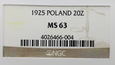 406.Polska, 20 Złotych, Bolesław Chrobry 1925 rok Warszawa NGC MS 63