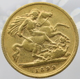 359.Wielka Brytania/Australia, Victoria 1/2 Suwerena 1899 rok