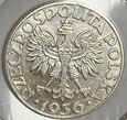 Polska II RP 5 złotych 1936 rok żaglowiec S95