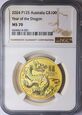 Australia 100 $ 2024 - Lunar III Rok Smoka - NGC MS 70 MAX