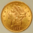 USA 20 Dolarów 1899 piękne złoto